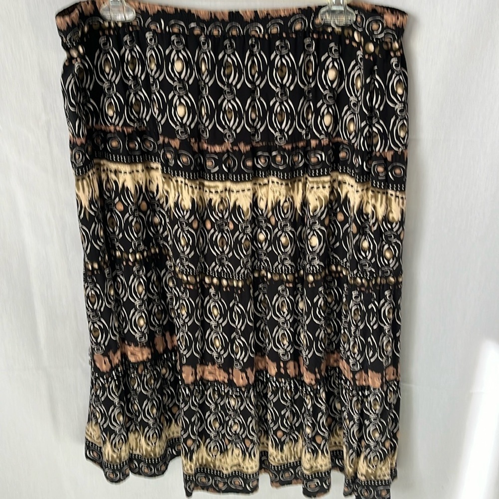 Notations Multi Print Boho Skirt Flowe - image 1